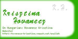 krisztina hovanecz business card